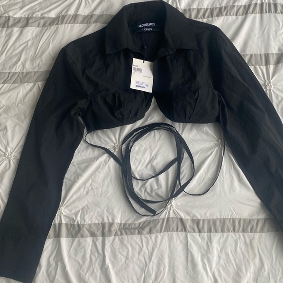 Jacquemus Long Sleeve Crop Shirt NWT - Picture 5 of 6